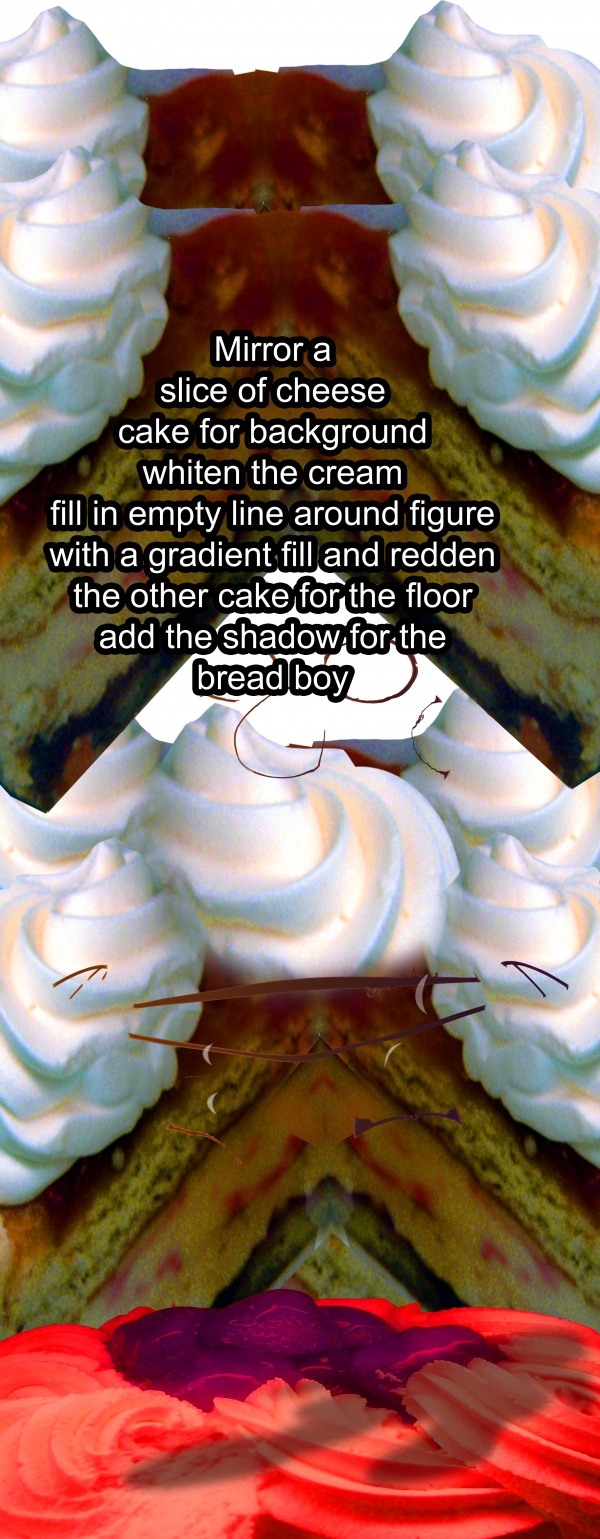Creation of Buttercream Breadboy: Step 12